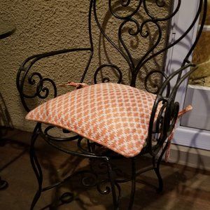 Hinson Diamond Peach and Cream Fabric Custom Made Seat Covers